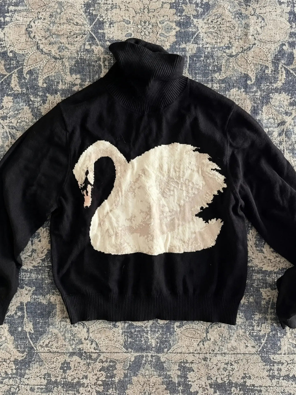 Swan Pattern Sweater