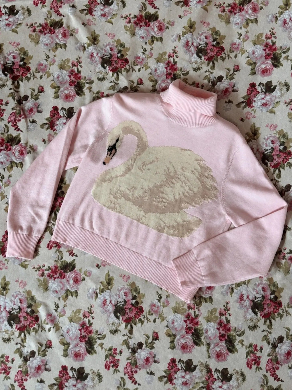 Swan Pattern Sweater