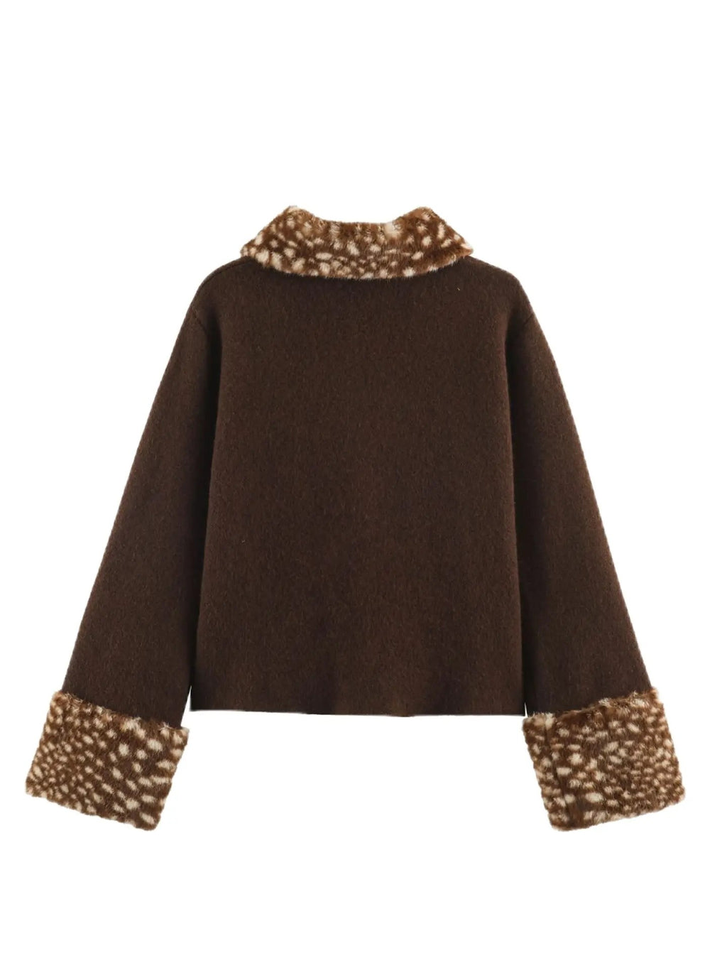 Cardigan with fawn print