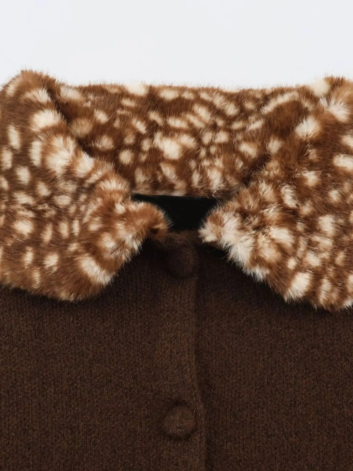 Cardigan with fawn print