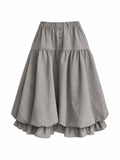 Grey midi skirt