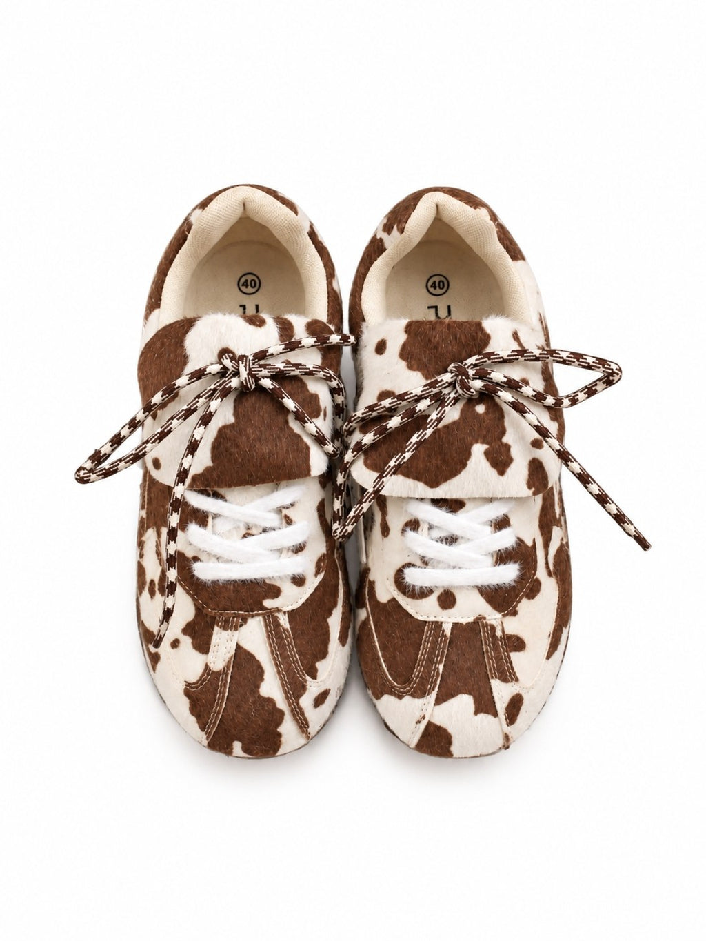 Cow-print sneakers