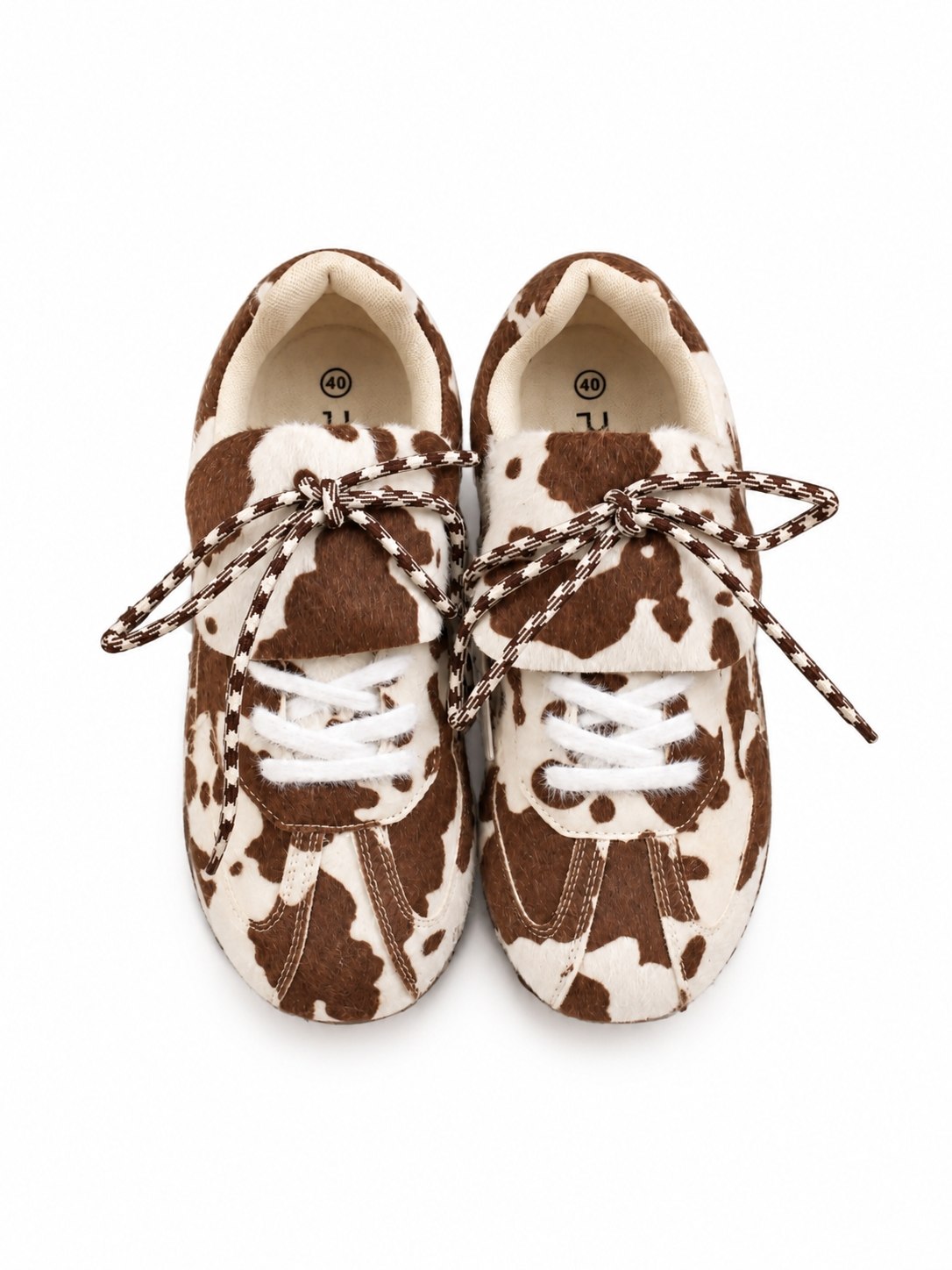 Cow-print sneakers