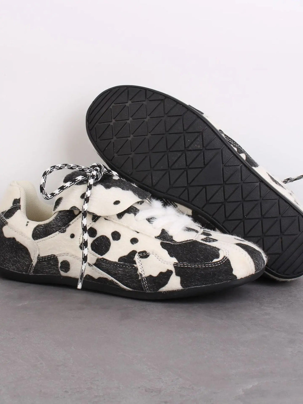 Cow-print sneakers