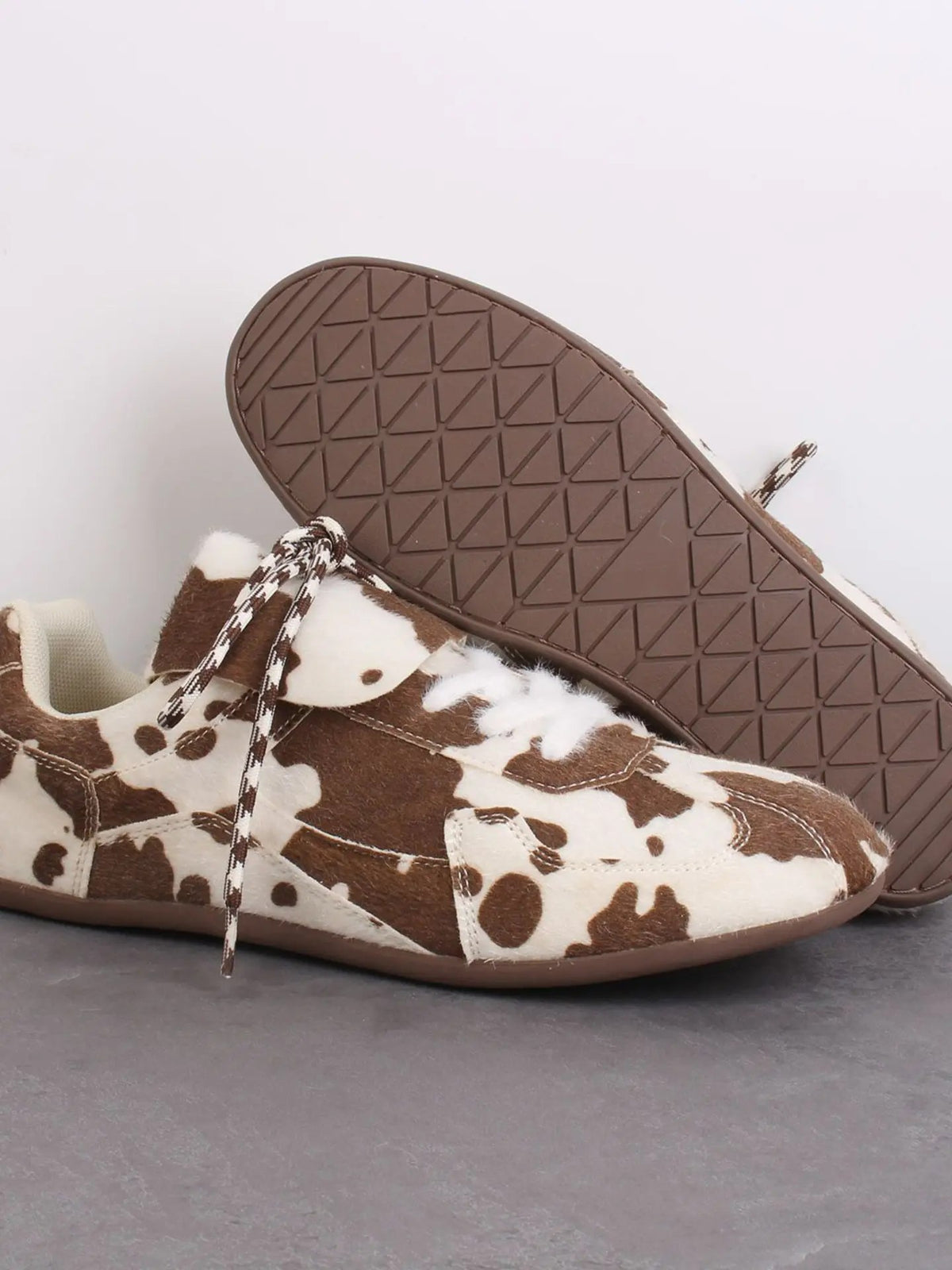 Cow-print sneakers