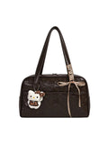 Embossed leather bag