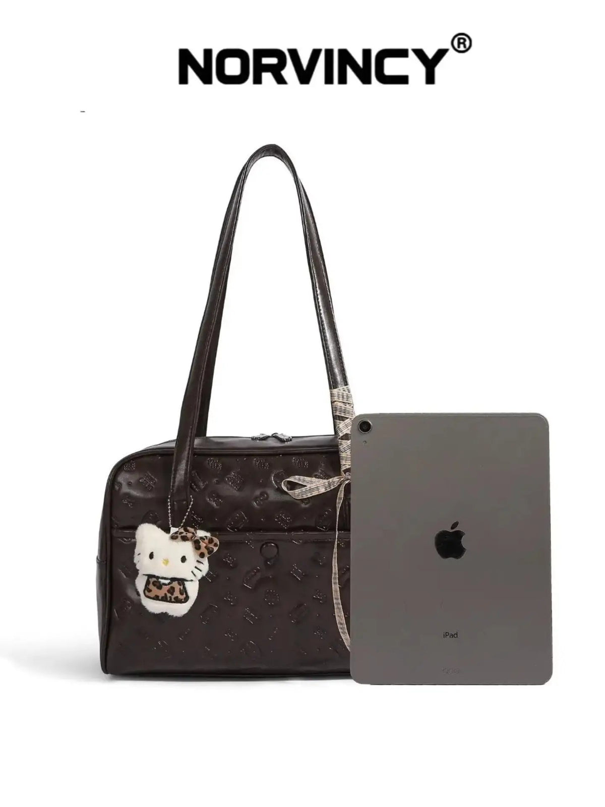 Embossed leather bag