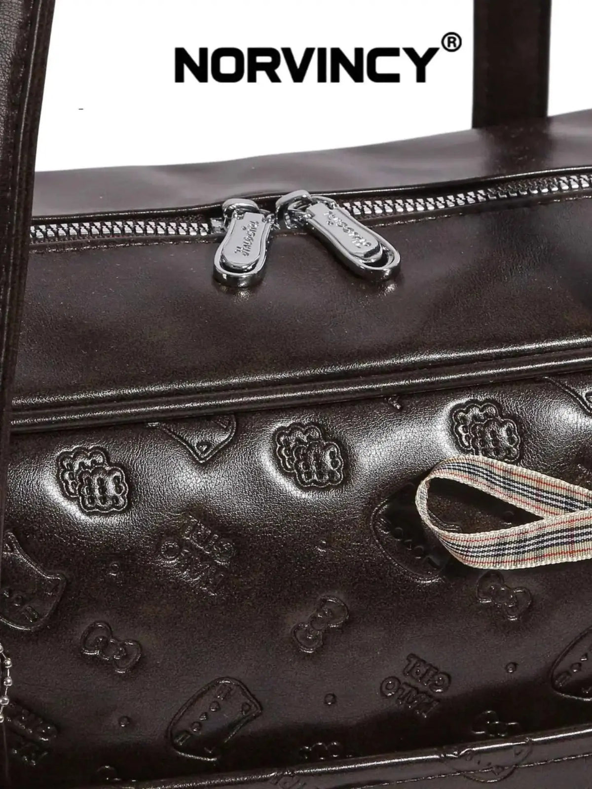Embossed leather bag