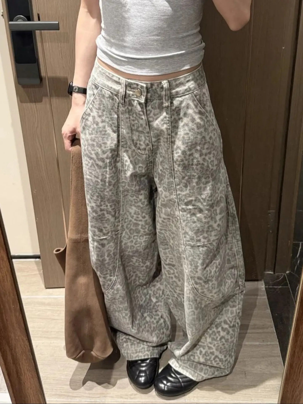 Vintage leopard jeans