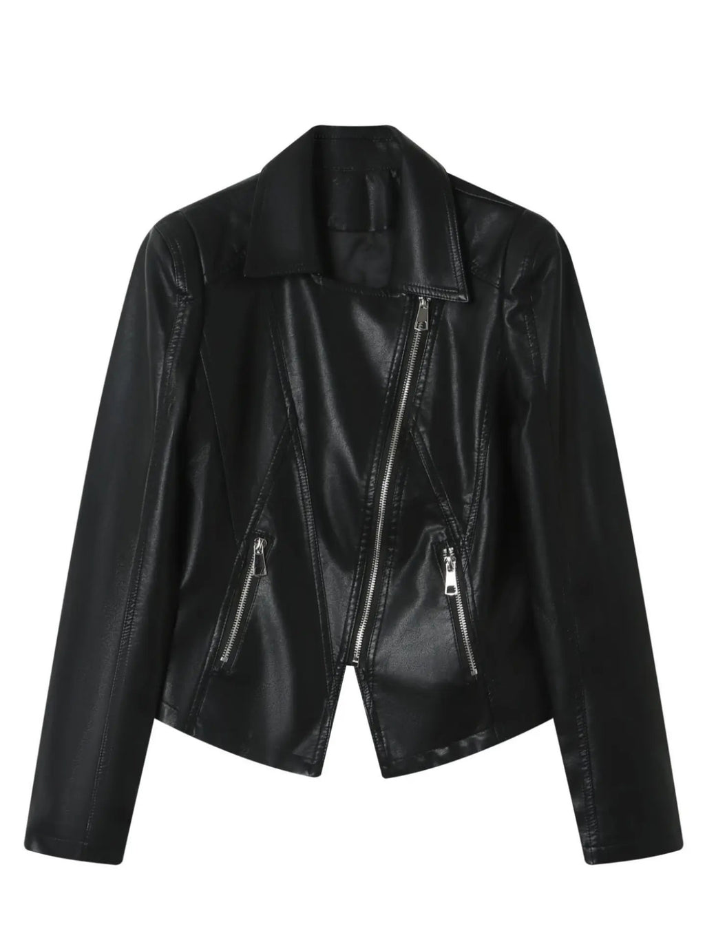 Slim leather jacket