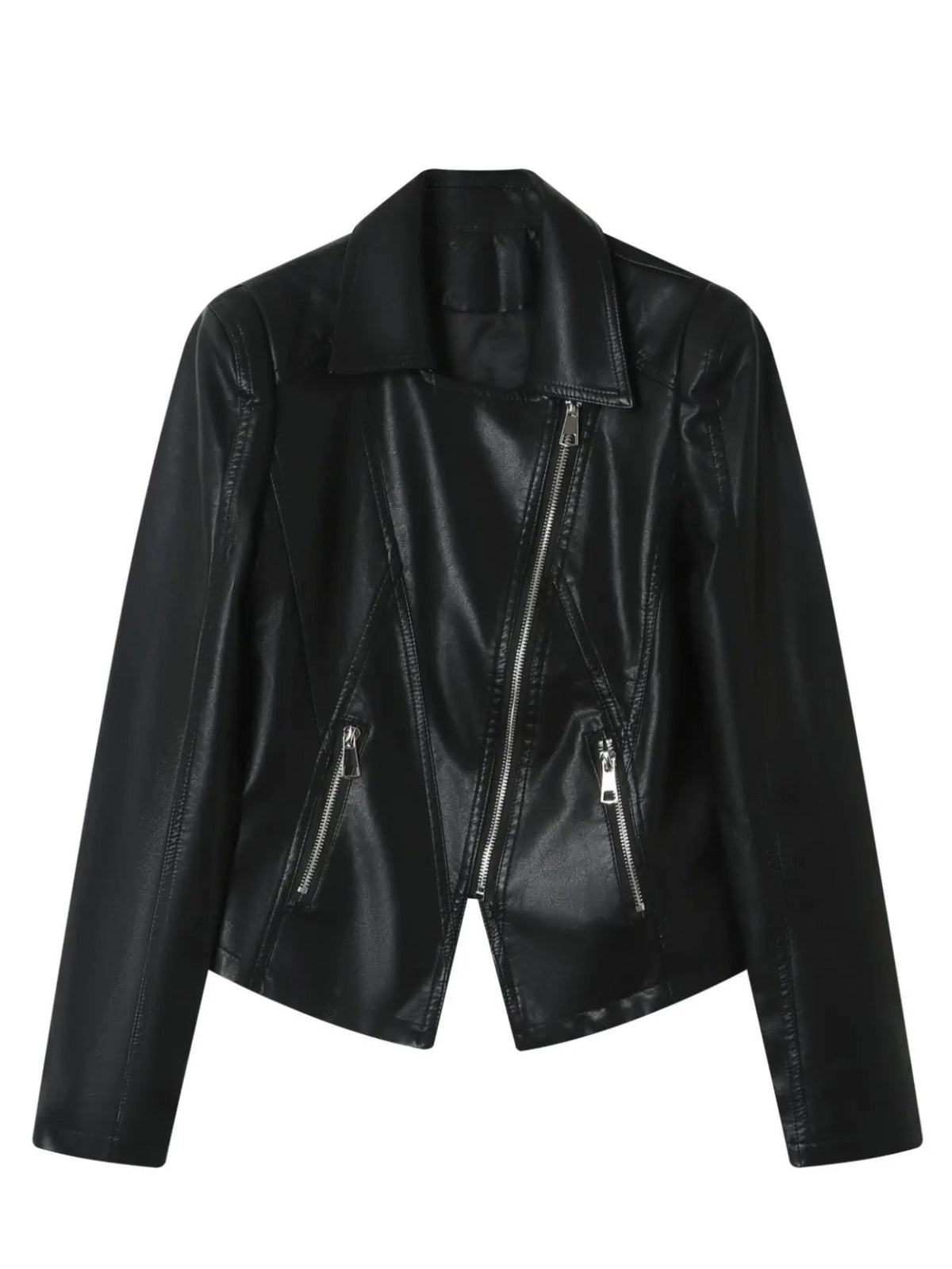 Slim leather jacket