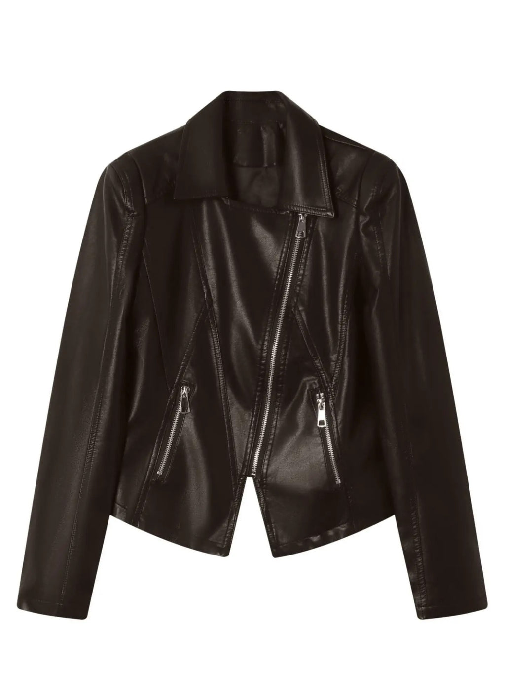 Slim leather jacket