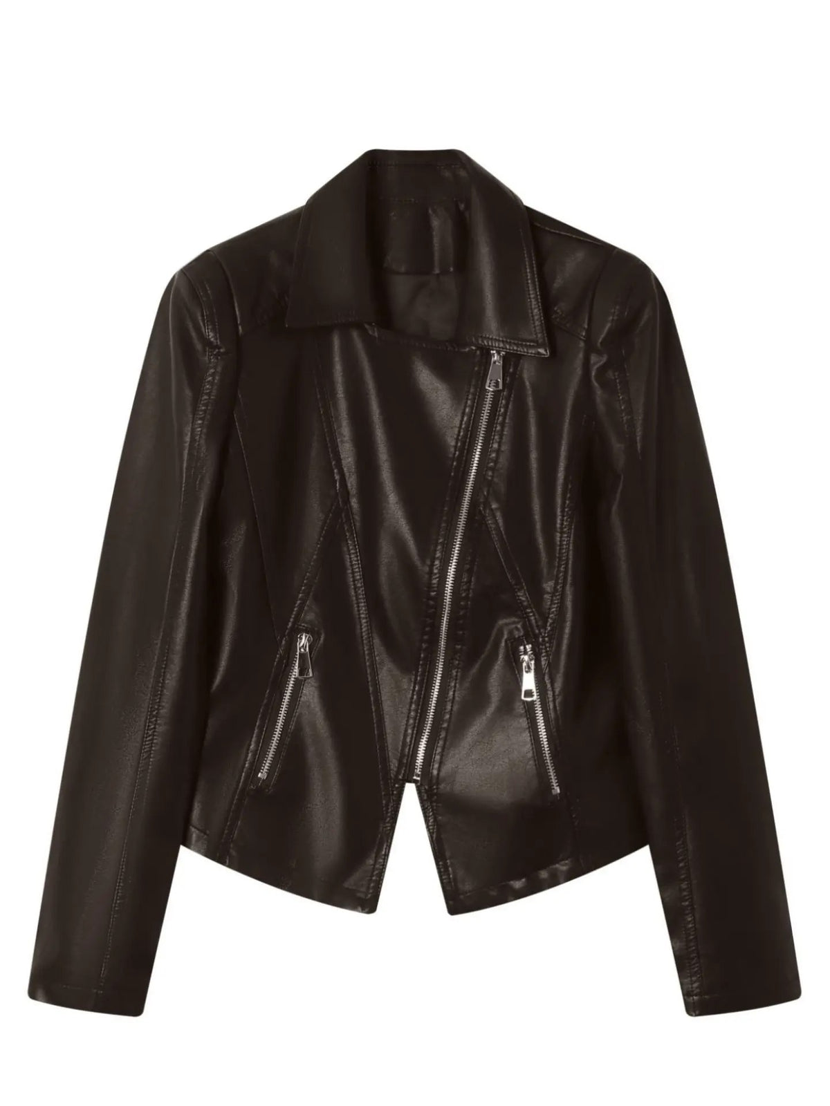 Slim leather jacket