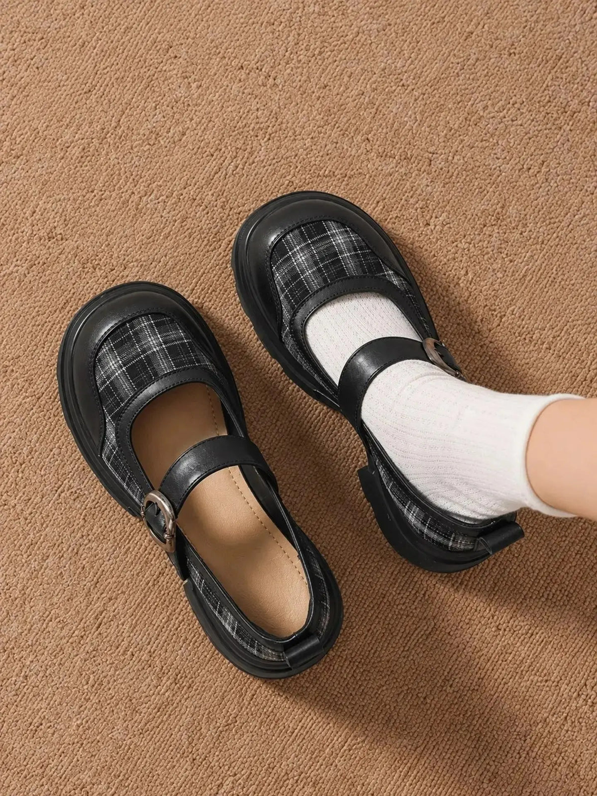 Plaid loafers
