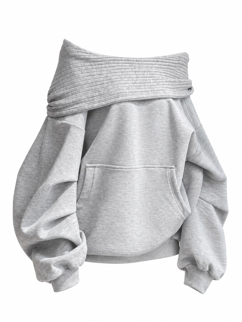 Off-shoulder hoodie