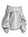 Off-shoulder hoodie