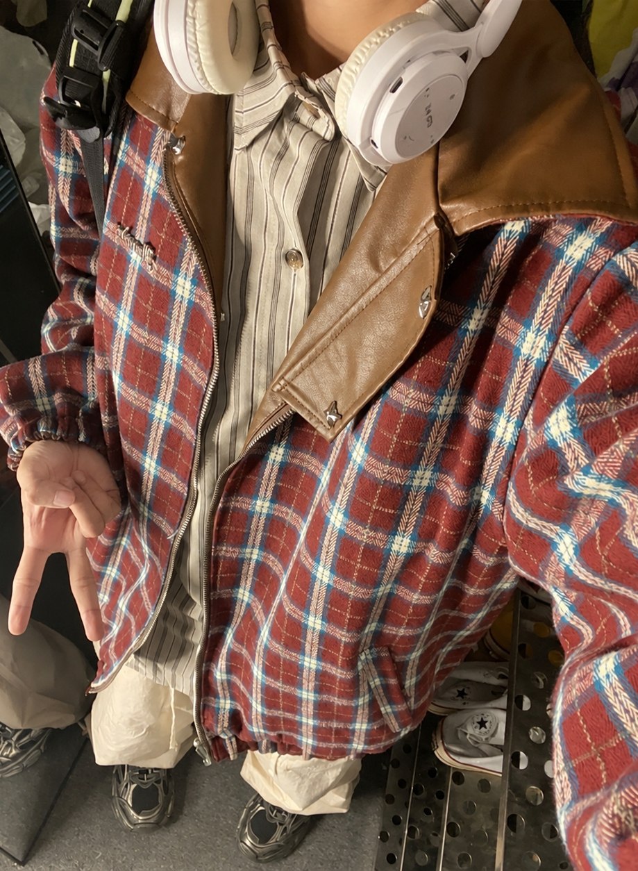 Reversible leather jacket