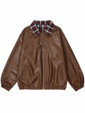 Reversible leather jacket